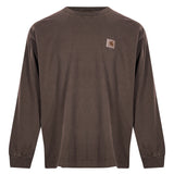 T-shirt a maniche lunghe vista in marrone 