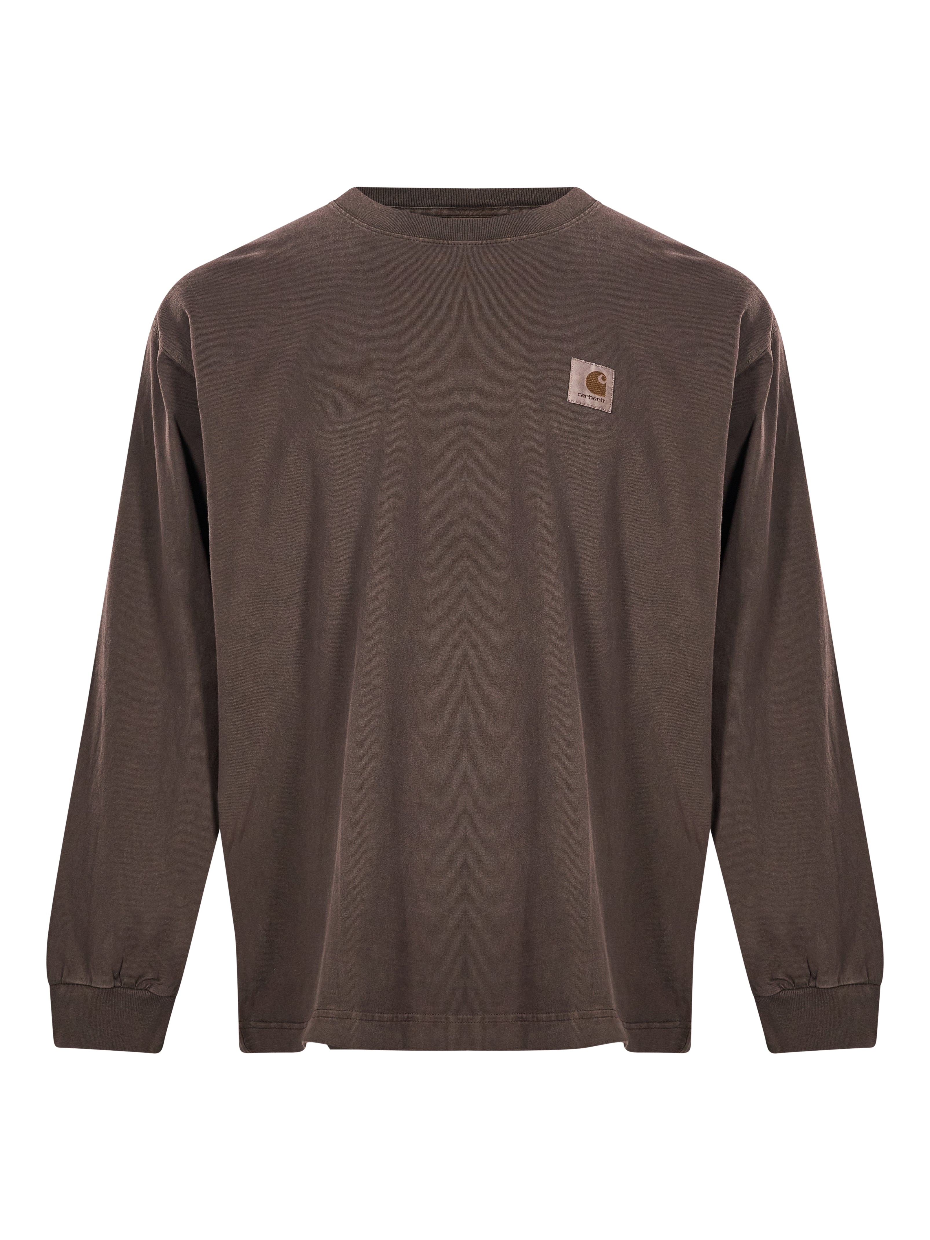 T-shirt a maniche lunghe vista in marrone 