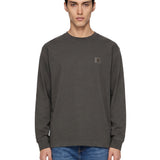 T-shirt a maniche lunghe vista in grigio 
