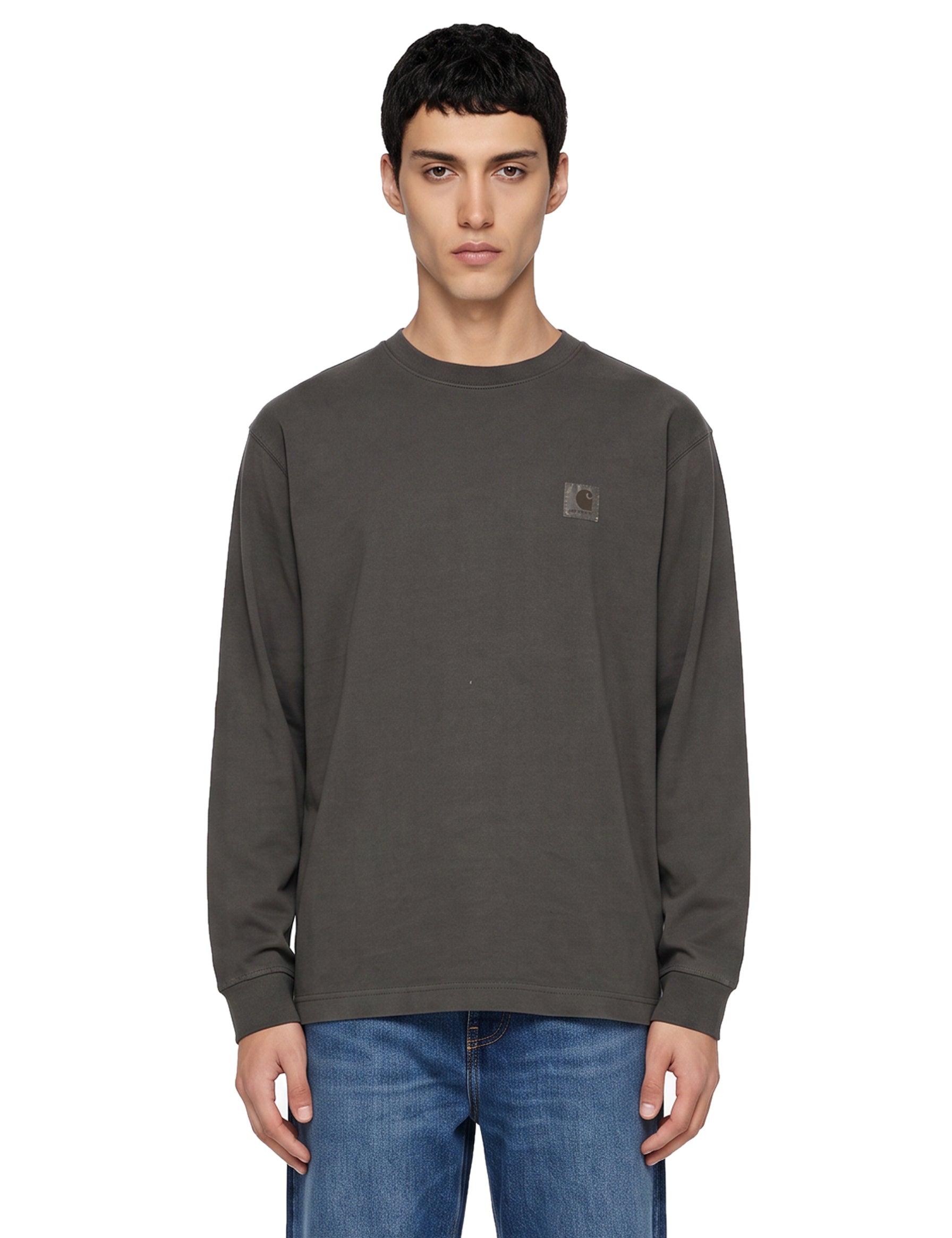 T-shirt Vista a maniche lunghe in grigio 