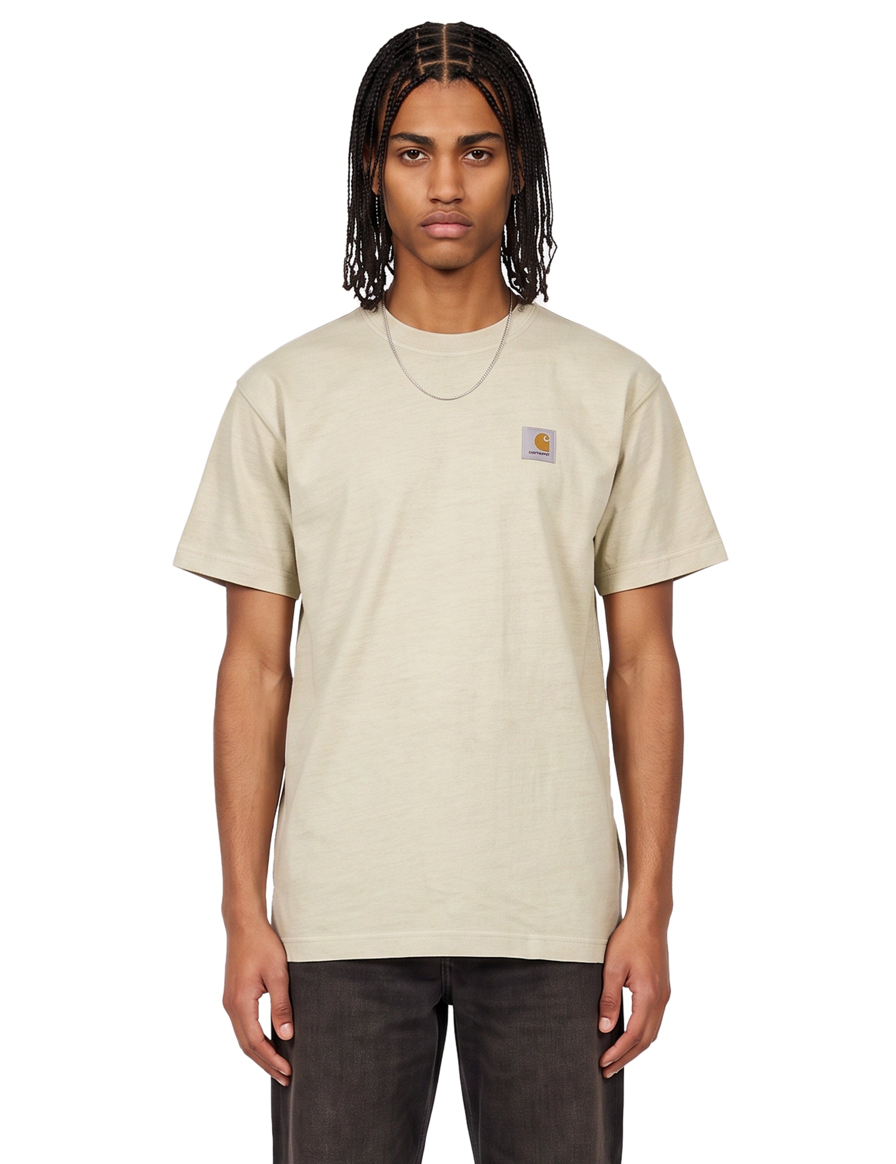 T-shirt Vista con logo in beige 