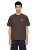 T-shirt a maniche corte vista in marrone