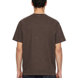 T-shirt a maniche corte vista in marrone 
