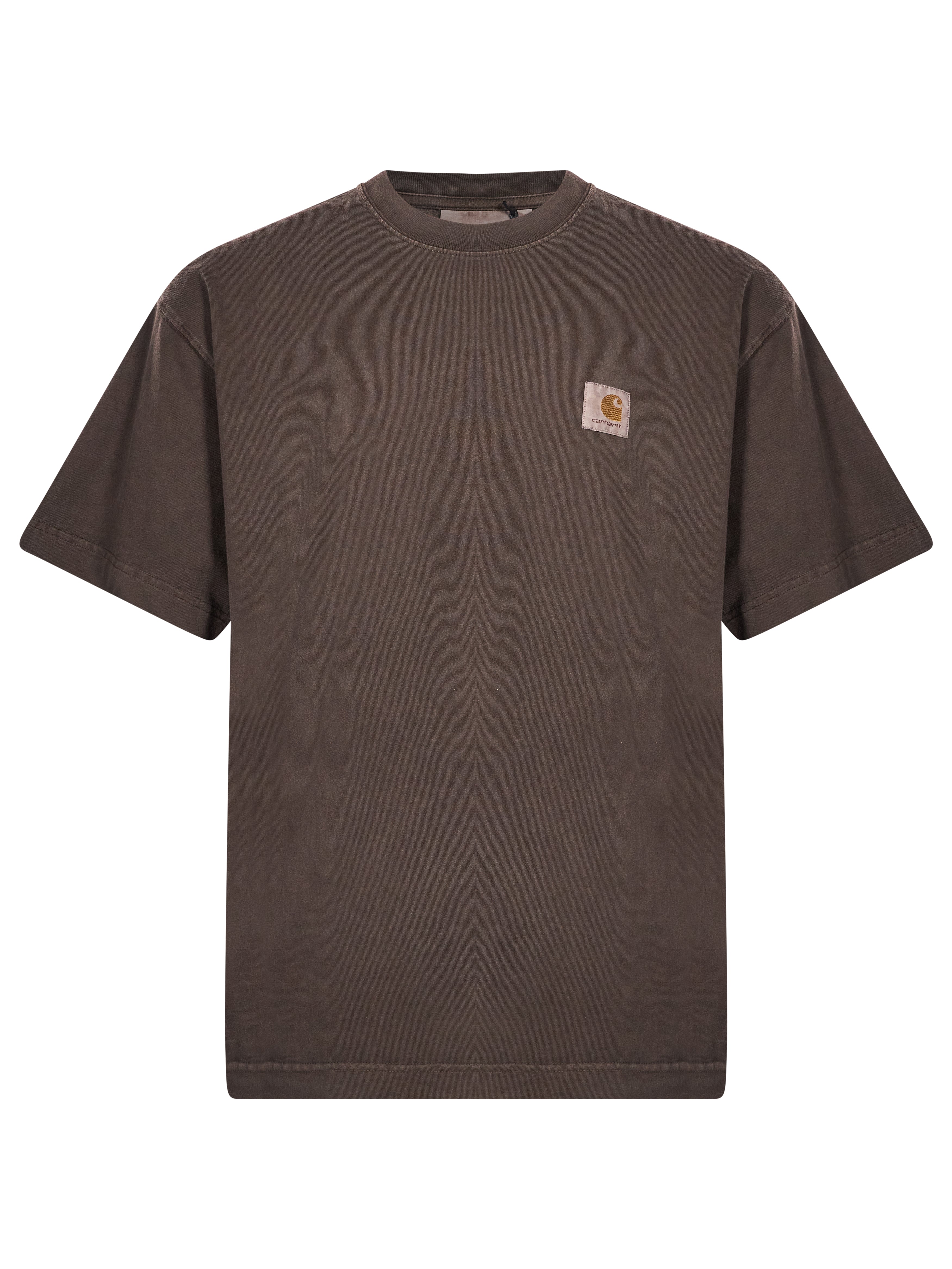T-shirt a maniche corte vista in marrone 