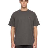 T-shirt a maniche corte vista in nero 