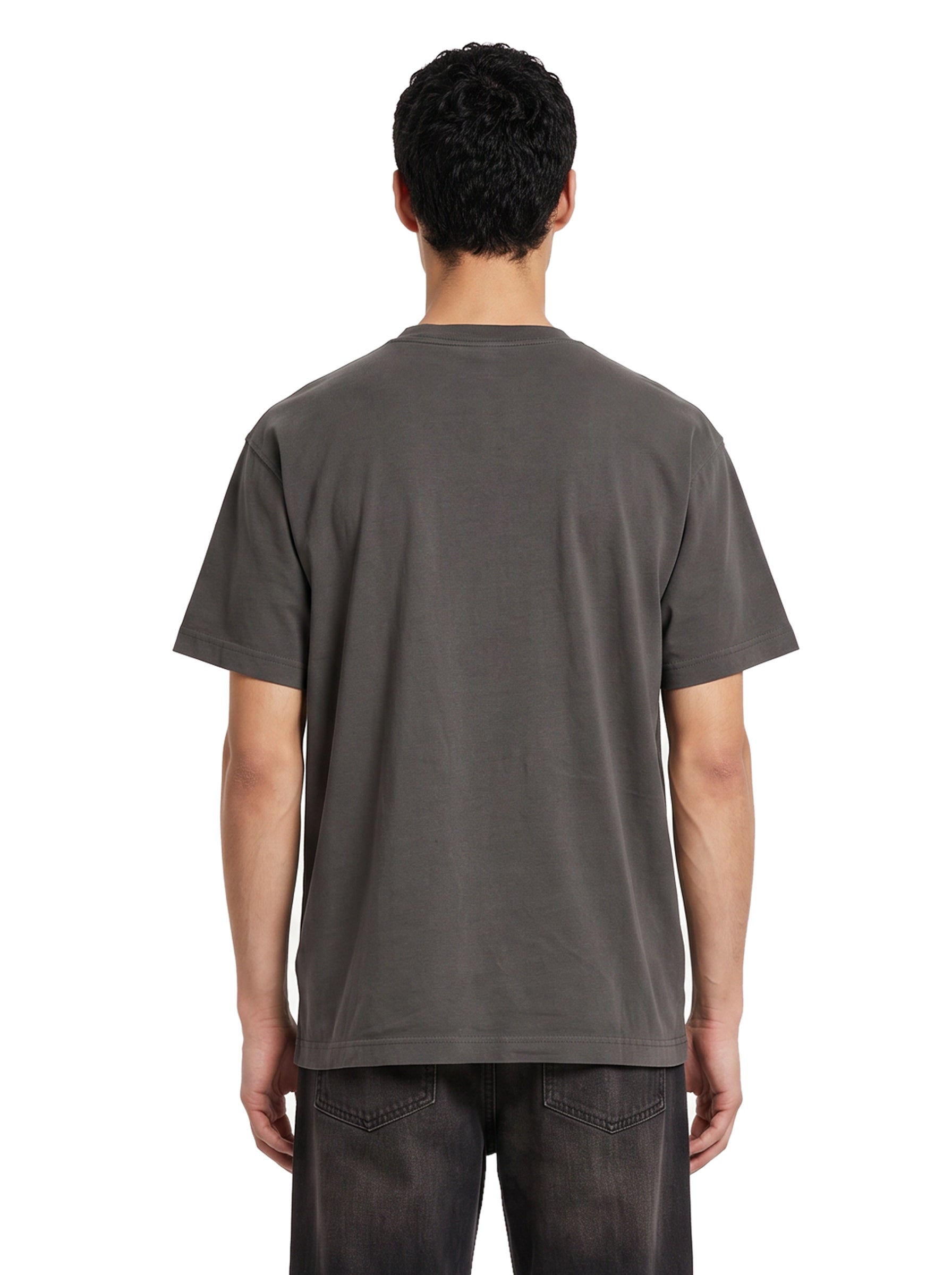T-shirt a maniche corte vista in nero 
