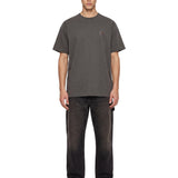 T-shirt a maniche corte vista in nero 