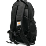 Zaino con applicazione in nero - unisex 
