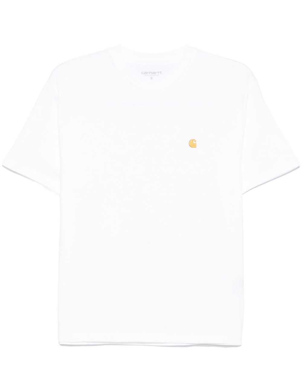 T-shirt Chase con logo in bianco 