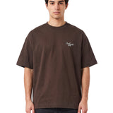 T-shirt Signature Script in marrone 
