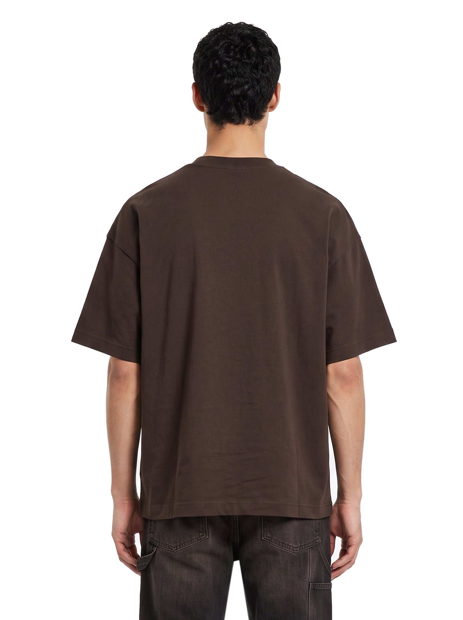 T-shirt Signature Script in marrone 