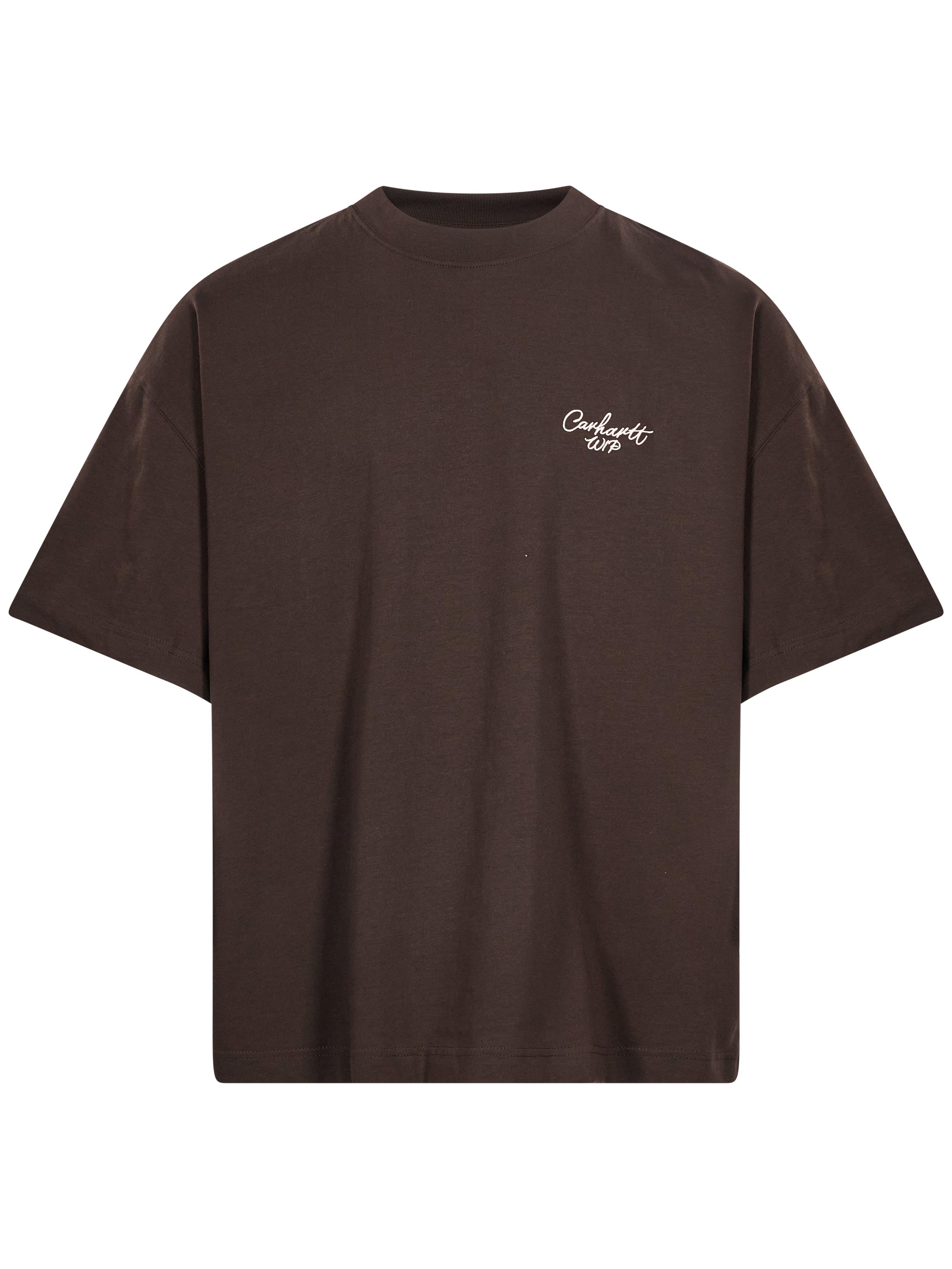 T-shirt Signature Script in marrone 