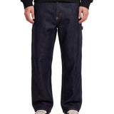 Jeans a gamba dritta og single knee in blu 