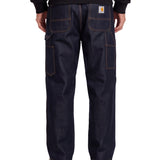 Jeans a gamba dritta og single knee in blu 