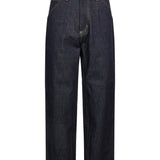 Jeans a gamba dritta og single knee in blu 
