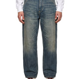 Jeans og single knee in blu 