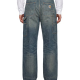 Jeans og single knee in blu 