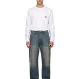 Jeans og single knee in blu 