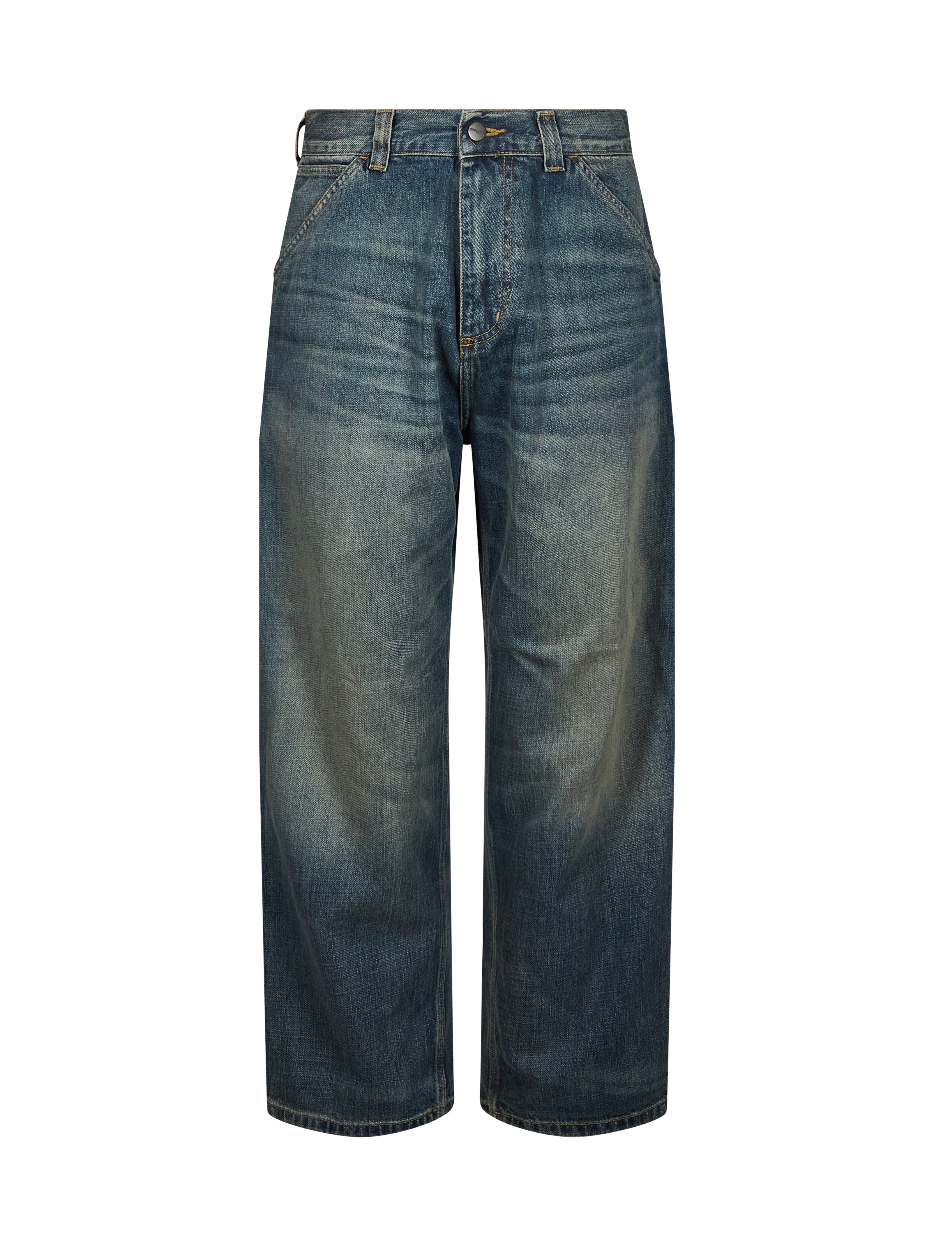 Jeans og single knee in blu 