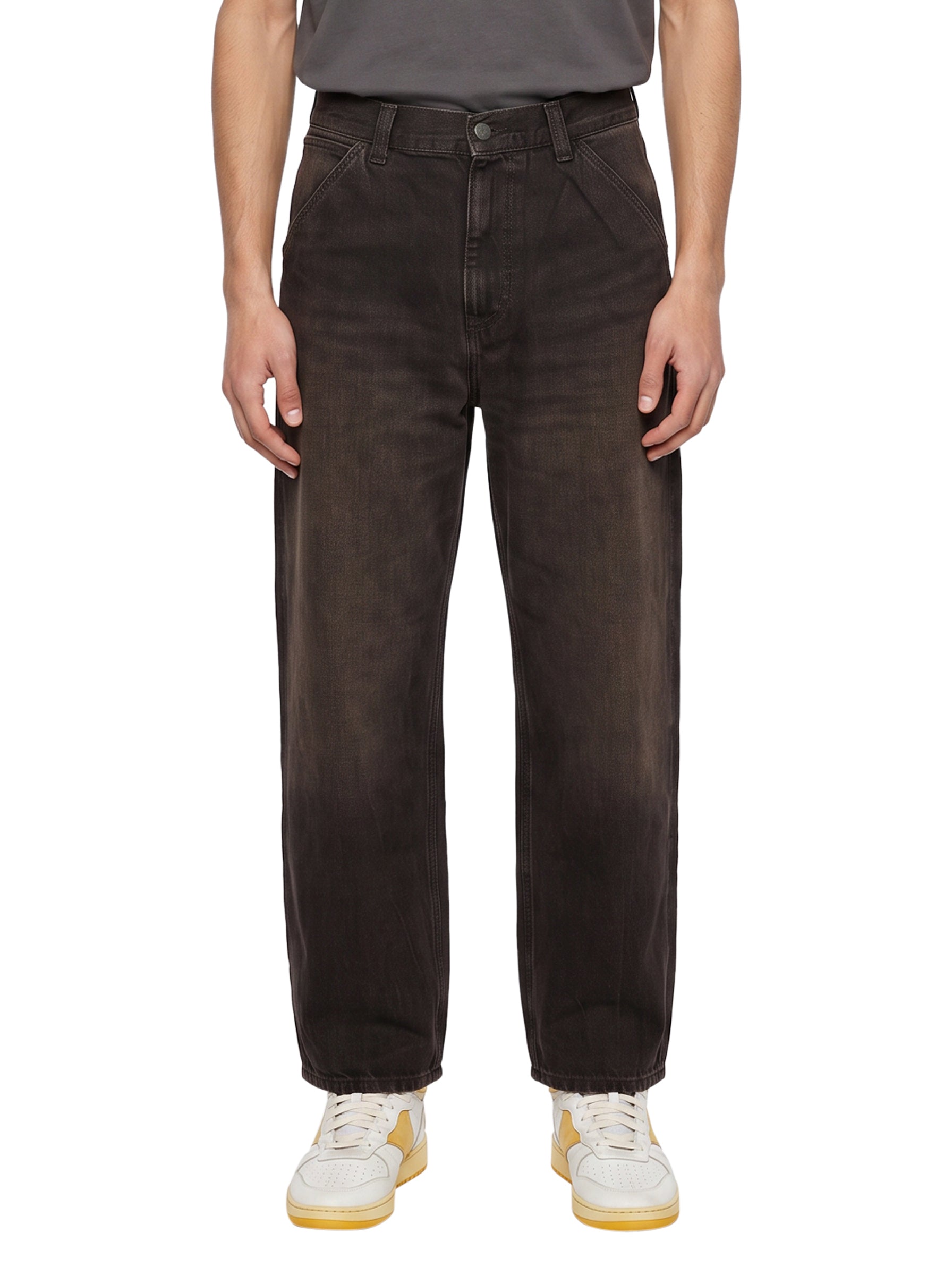 Jeans og single knee in nero 