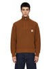 Maglione a coste Detroit a collo alto in marrone