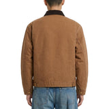 Giacca con zip con logo Detroit in marrone 