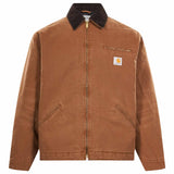 Giacca con zip con logo Detroit in marrone 