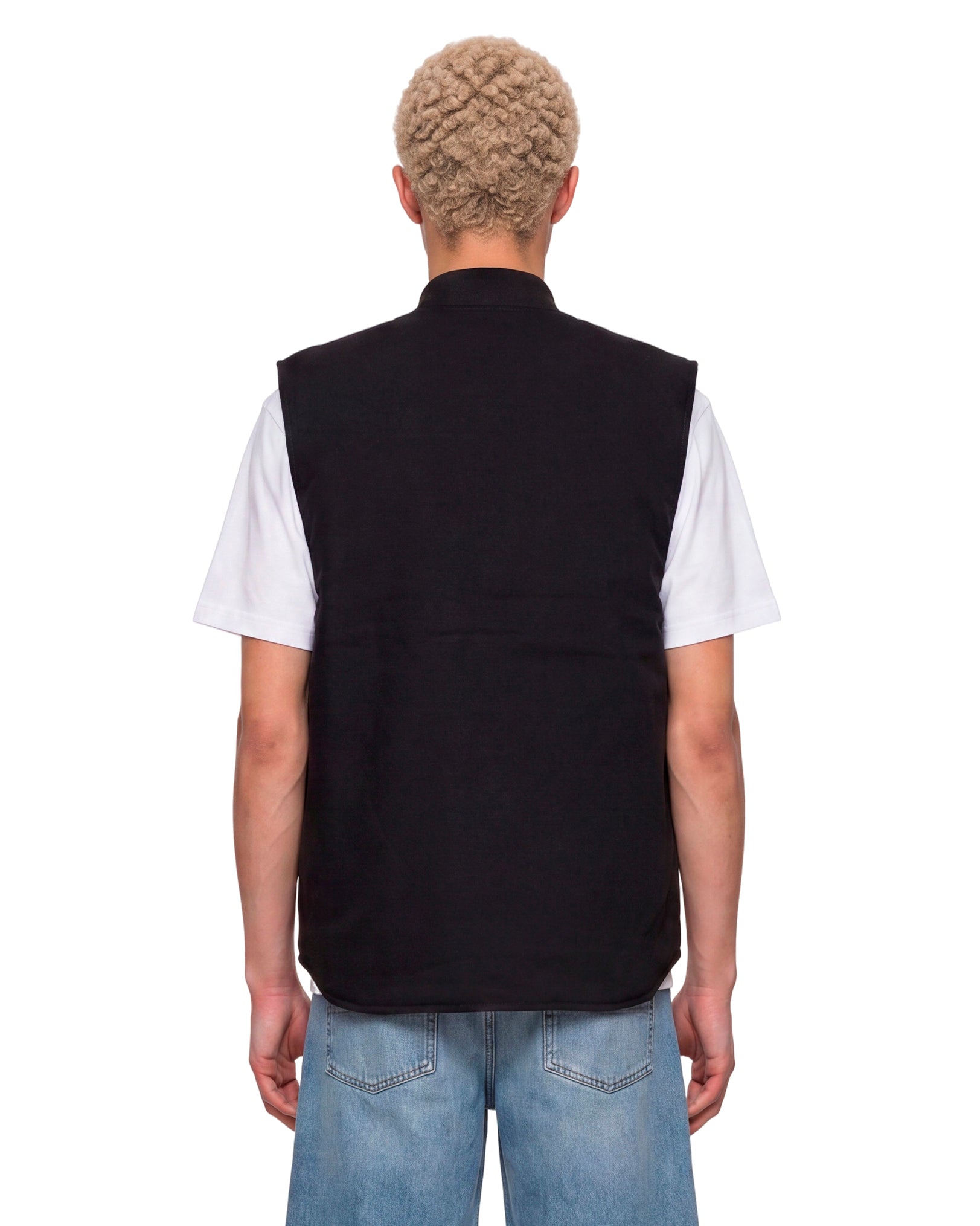 Gilet con logo in nero 