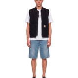 Gilet con logo in nero 