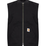 Gilet con logo in nero 