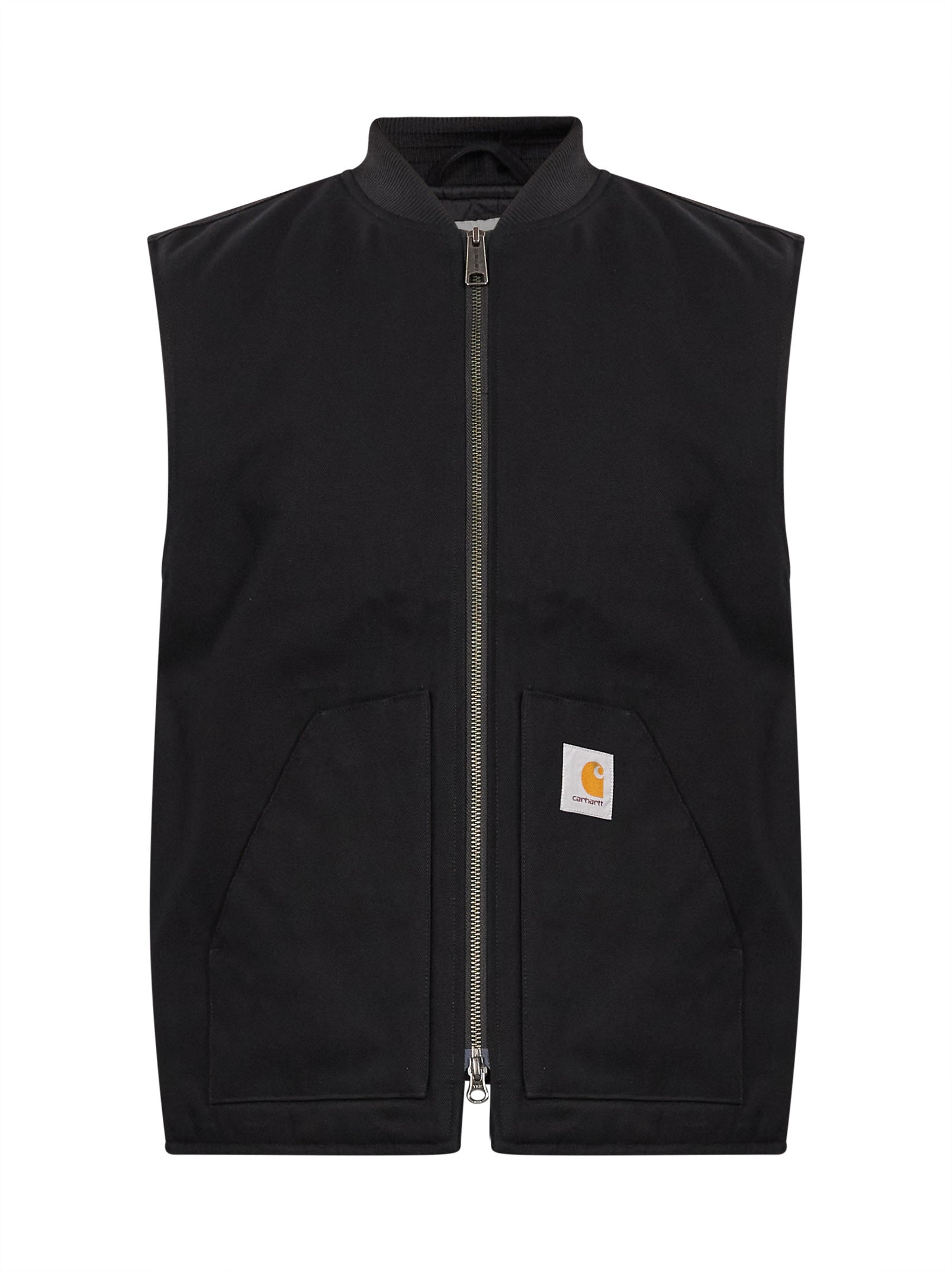 Gilet con logo in nero 