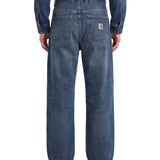 Jeans a gamba drita brandon in blu 