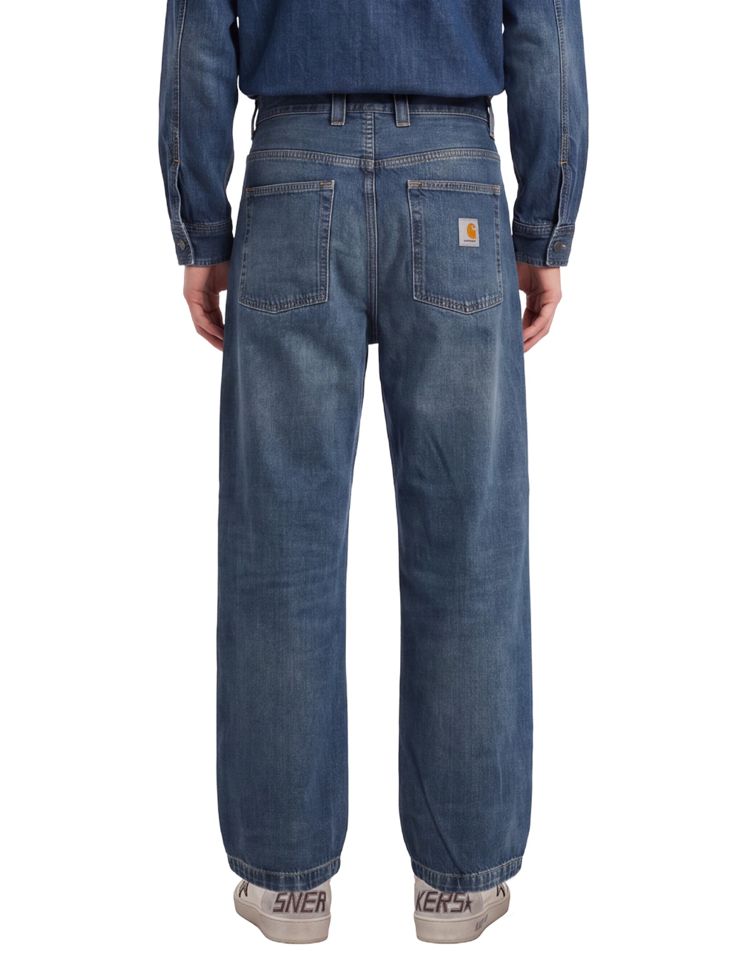 Jeans a gamba drita brandon in blu 