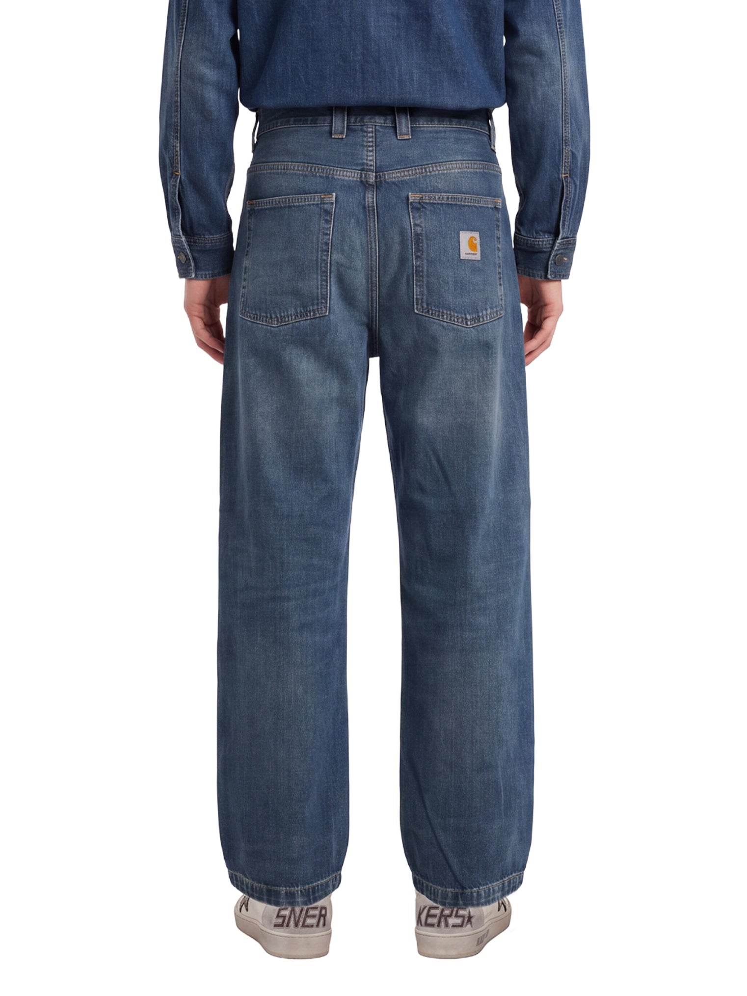Jeans a gamba drita brandon in blu 