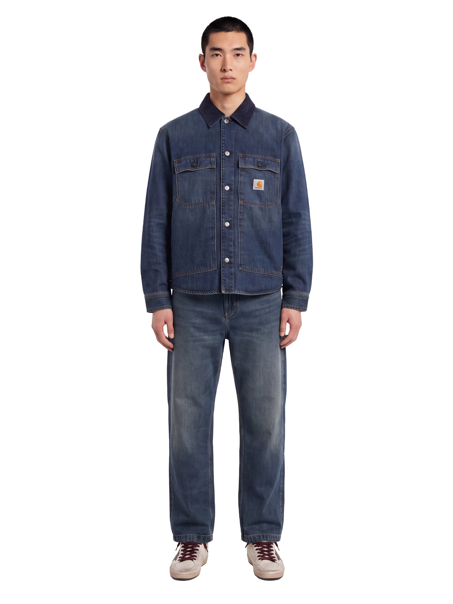 Jeans a gamba drita brandon in blu 