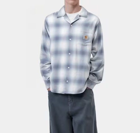 Camicia Tyers a scacchi in blu e bianco 