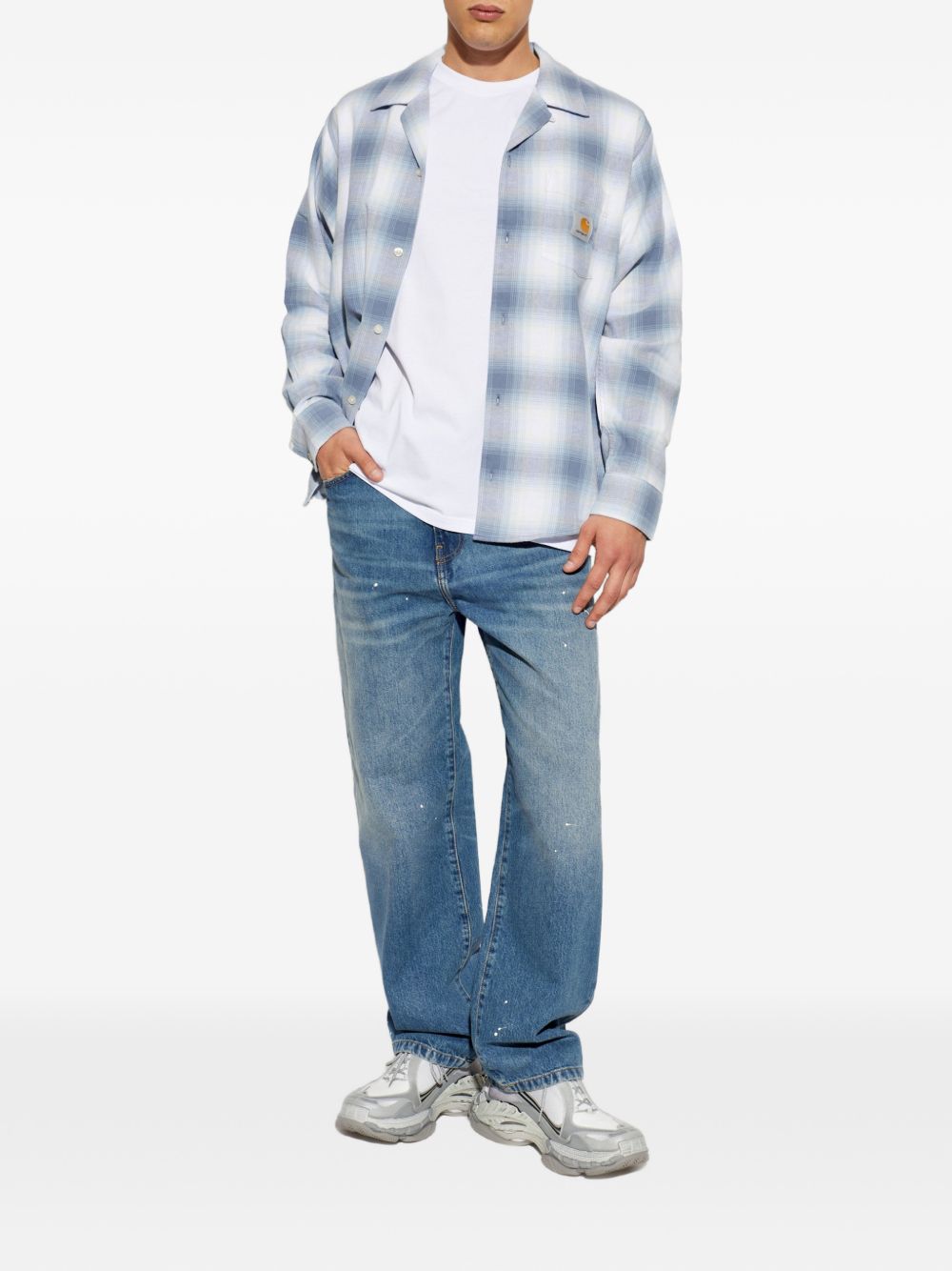 Camicia Tyers a scacchi in blu e bianco 