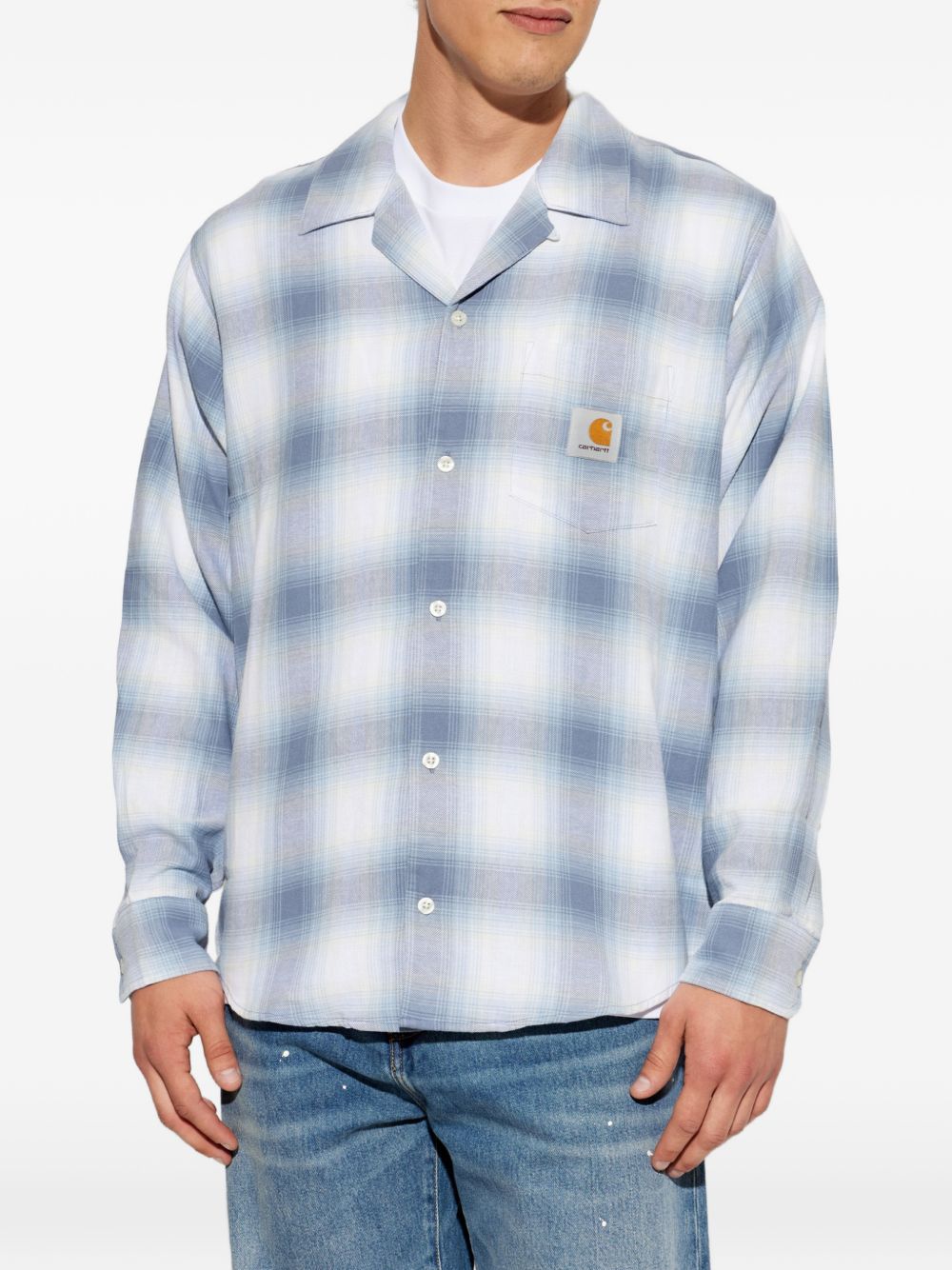 Camicia Tyers a scacchi in blu e bianco 