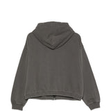 Felpa con patch logo in grigio 