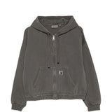 Felpa con patch logo in grigio 