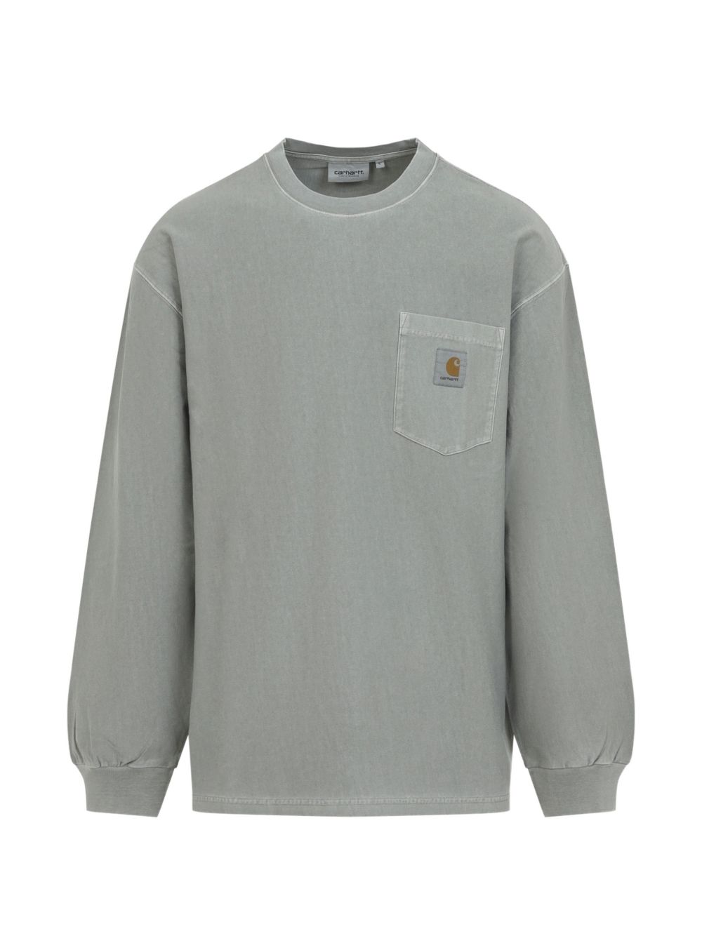 T-shirt con tasca e logo in verde Carhartt wip - uomo 