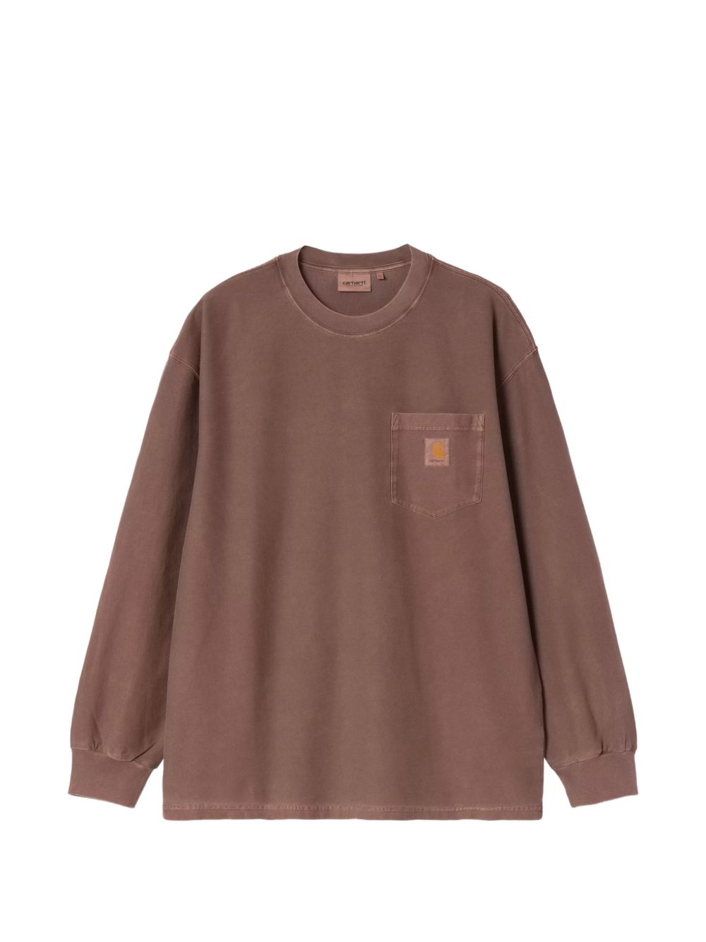 T-shirt con logo in marrone 