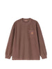 Logo-print T-shirt in brown