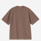 T-shirt con logo in marrone 