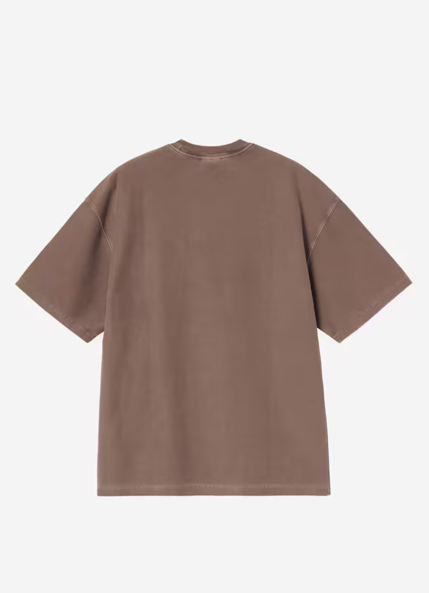 T-shirt con logo in marrone 