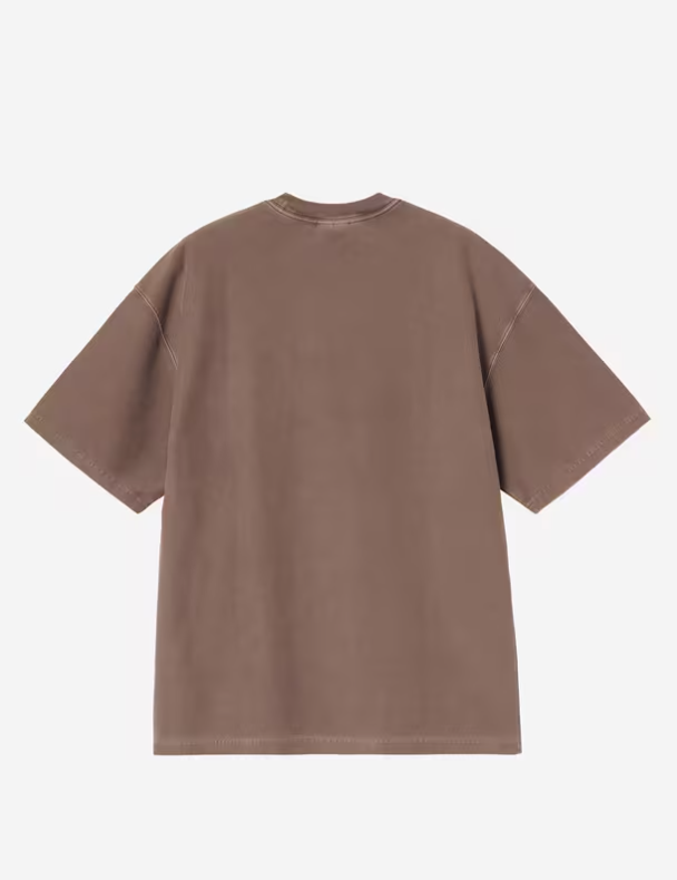 T-shirt con logo in marrone 
