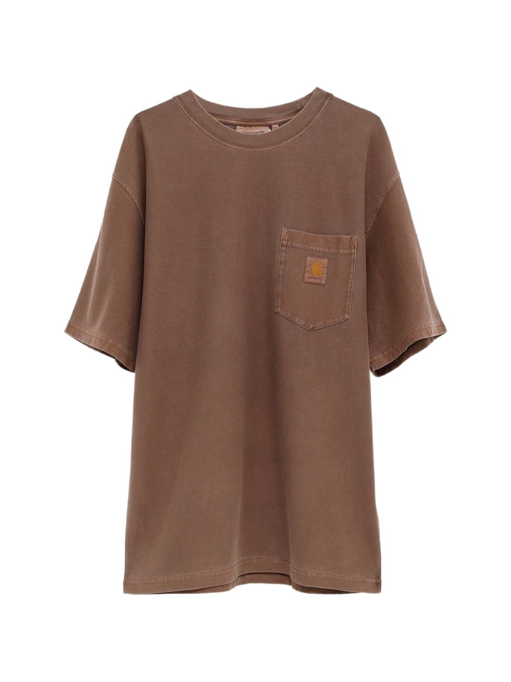 T-shirt con logo in marrone 