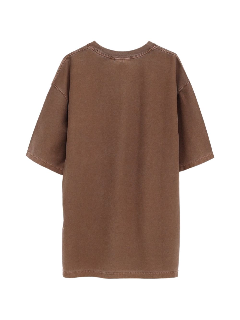 T-shirt con logo in marrone 