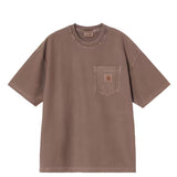T-shirt con logo in marrone 