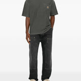 T-shirt con logo in grigio 
